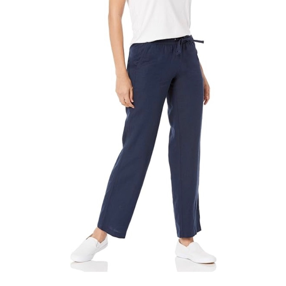 -398‎ NWT Amazon Essentials Linen Blend Drawstring Wide Leg Pant - Size 5XL